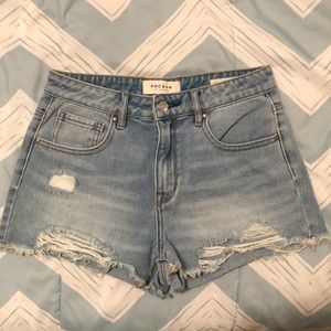 Pacsun high rise distressed shorts